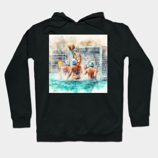 Artistic illustration of women playing water polo Hoodie